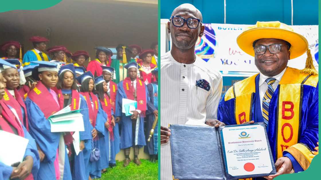 Bowen University graduation. Bowen University graduation.