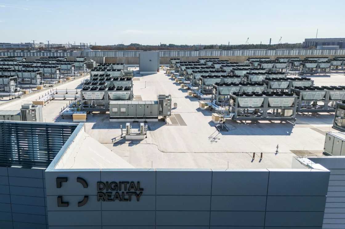 Cooling vent fans are seen on the roof of a Digital Realty data center in Ashburn, Virginia Cooling vent fans are seen on the roof of a Digital Realty data center in Ashburn, Virginia
