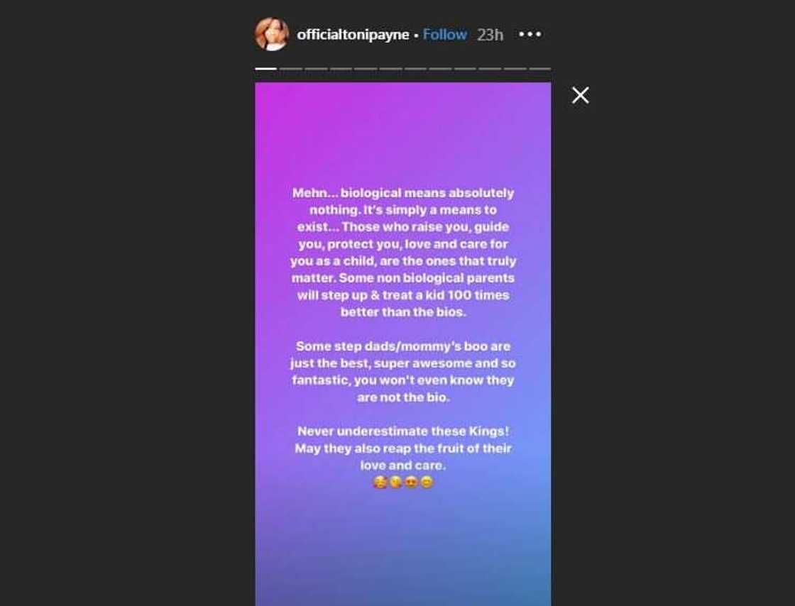 Biological parent means nothing if you don't raise your children - Singer 9ice's ex-wife Toni Payne says Biological parent means nothing if you don't raise your children - Singer 9ice's ex-wife Toni Payne says