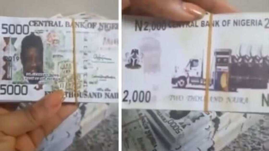 CBN 5,000 naira notes CBN 5,000 naira notes