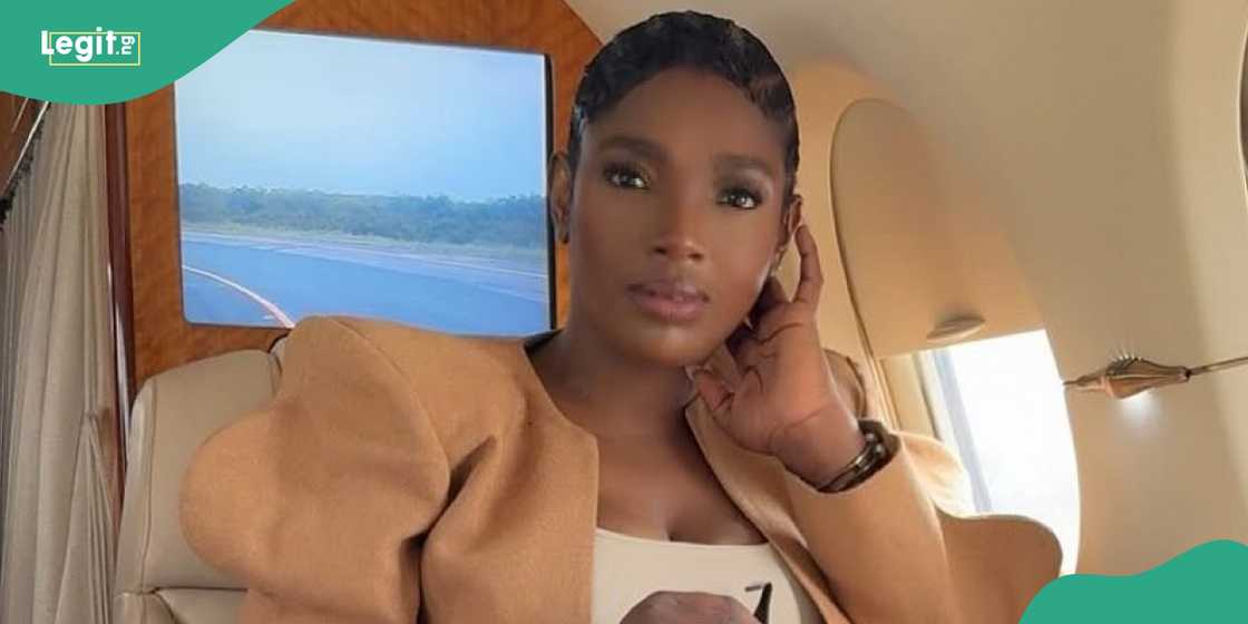 Annie idibia excited to speaks with her duaghter on phone. Annie idibia excited to speaks with her duaghter on phone.