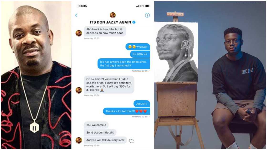 Don Jazzy supports young Nigerian artist, buys his work for N300k