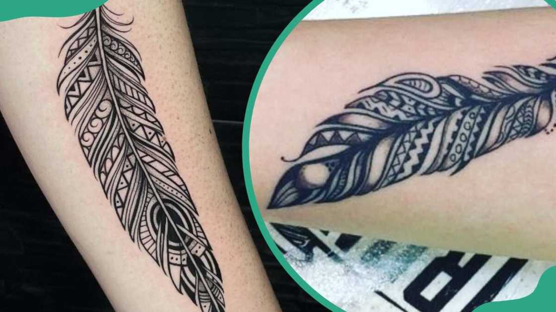 Tribal feather tattoos Tribal feather tattoos