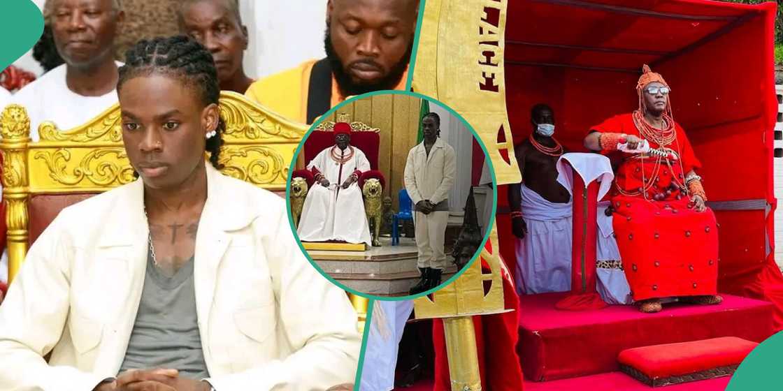 Rema performs at Oba of Benin's palace.