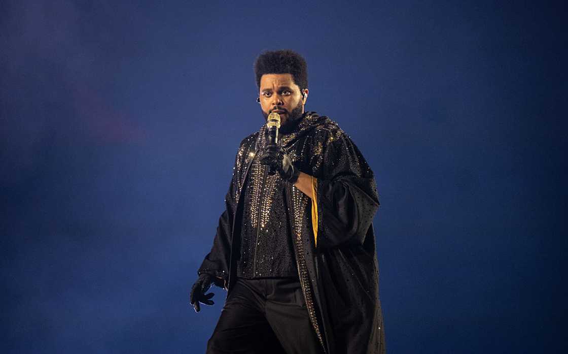 The Weeknd performs at the Mercedes-Benz Stadium