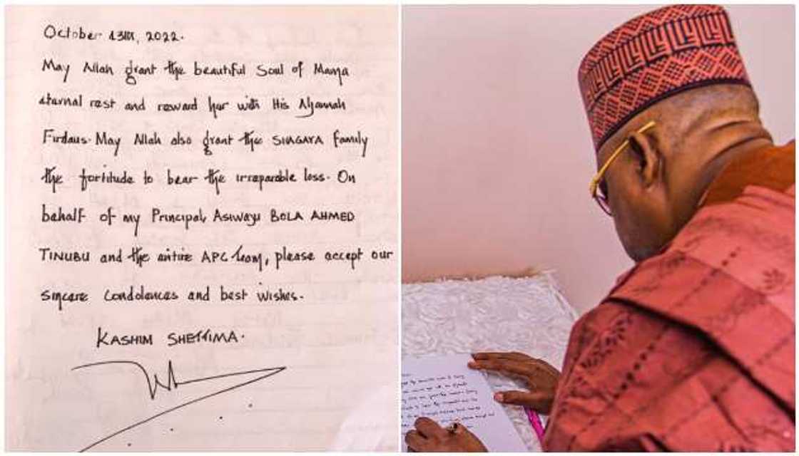 Shettima writing Shettima writing