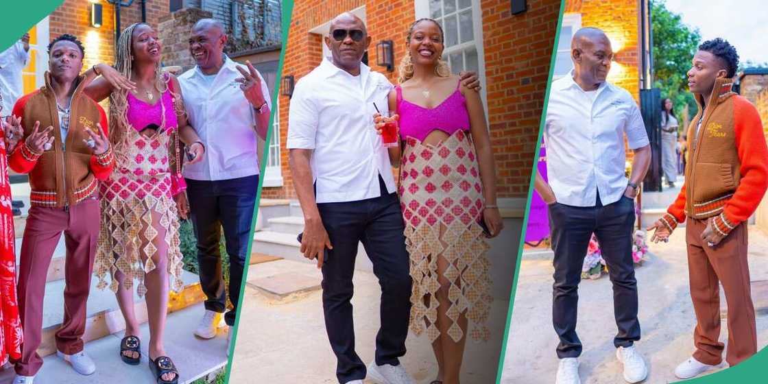Photos of Wizkid, Tony Elumelu and Oge Photos of Wizkid, Tony Elumelu and Oge