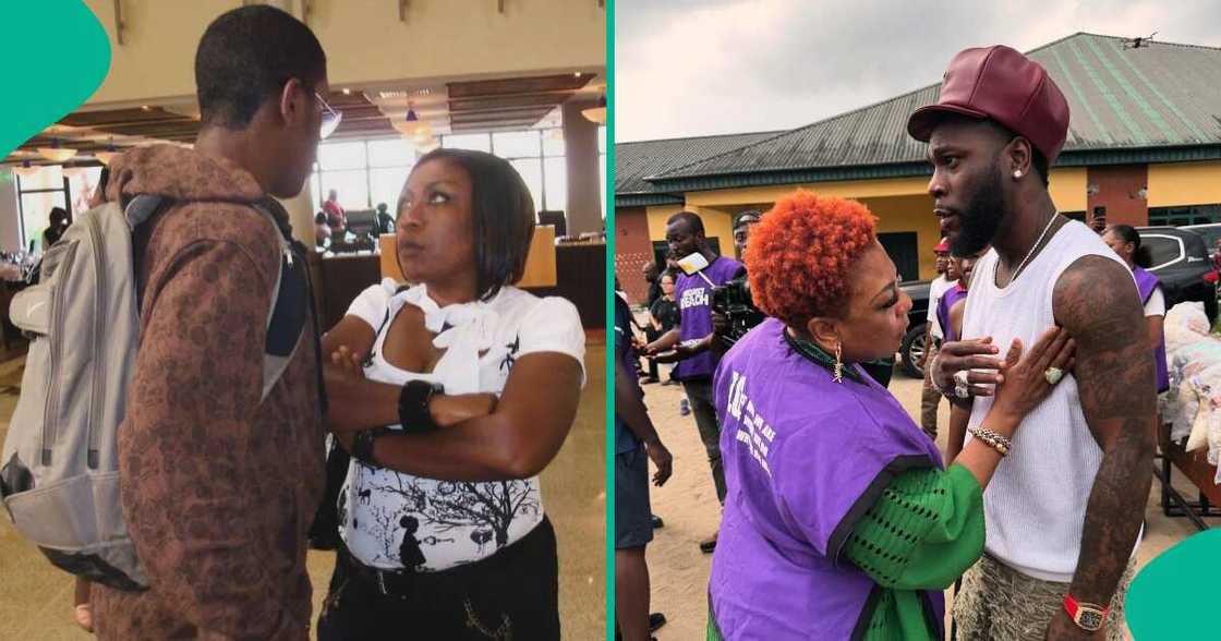 Throwback photos of Burna Boy with his mother. Throwback photos of Burna Boy with his mother.