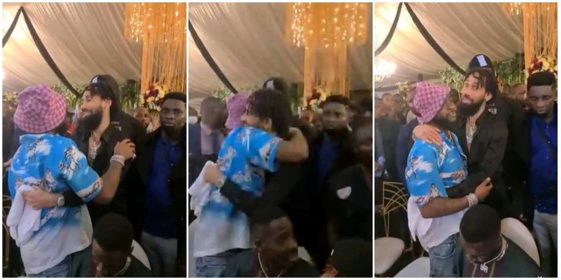 Phyno and Davido spotted at Obi Cubana mum's burial. Phyno and Davido spotted at Obi Cubana mum's burial.