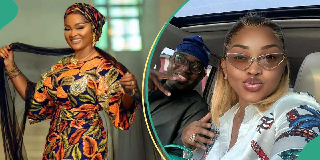 Mercy Aigbe's husband celebrates her with lovely pictures. Mercy Aigbe's husband celebrates her with lovely pictures.