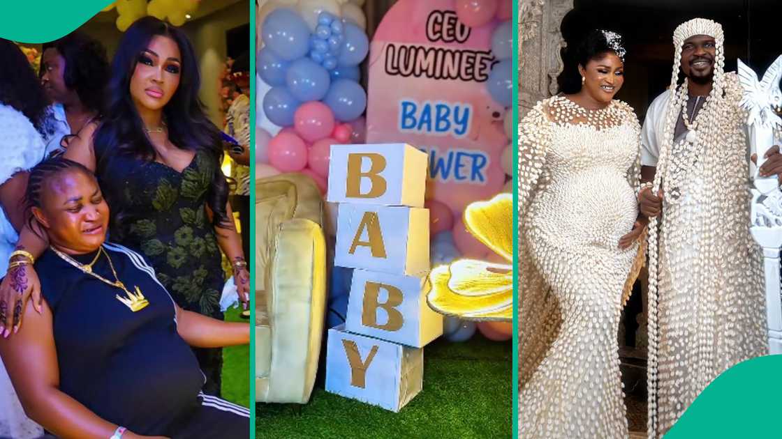 Nollywood actresses Mercy Aigbe, Eniola Ajao attend CEO Luminee's baby shower. Nollywood actresses Mercy Aigbe, Eniola Ajao attend CEO Luminee's baby shower.