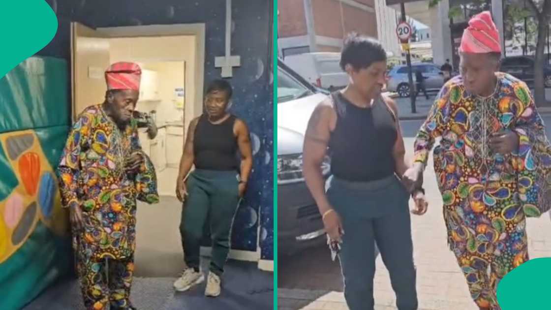 Nigerian lady's heartfelt gesture bringing 94-year-pld father to work wins hearts online Nigerian lady's heartfelt gesture bringing 94-year-pld father to work wins hearts online