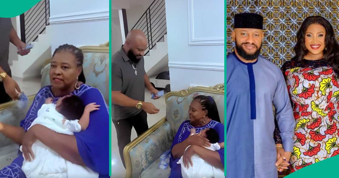 Yul Edochie captures a heartwarming family moment as Judy Austin’s mother prays for their newborn baby girl Yul Edochie captures a heartwarming family moment as Judy Austin’s mother prays for their newborn baby girl