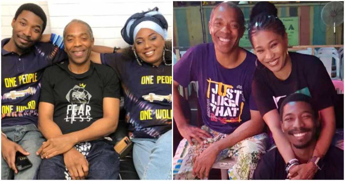 Femi Kuti surrounded by loved ones Femi Kuti surrounded by loved ones
