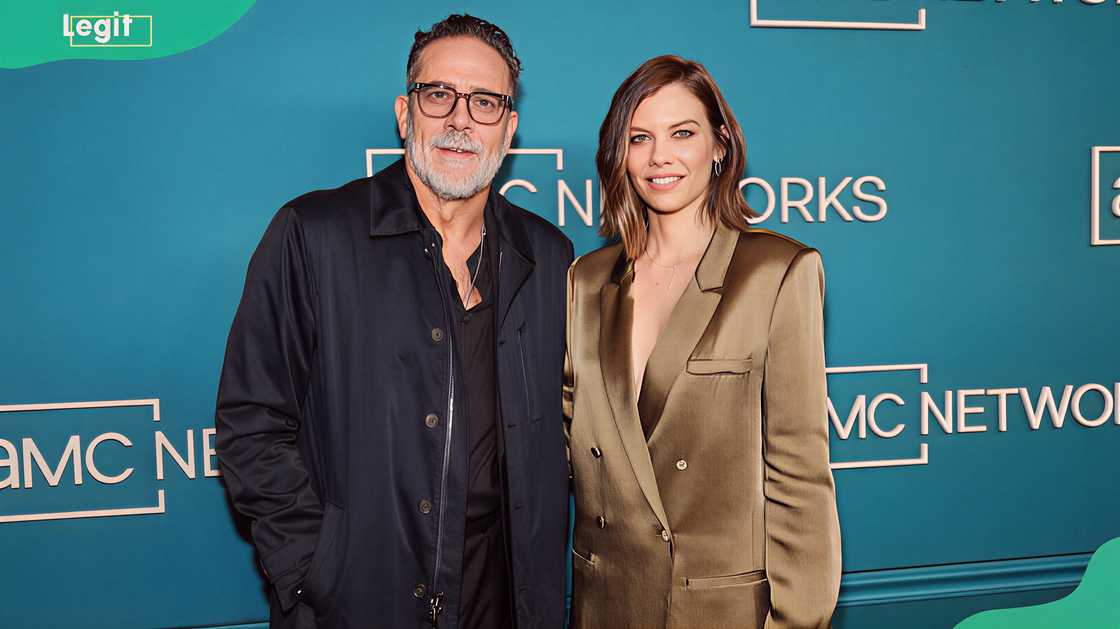 Jeffrey Dean Morgan and Lauren Cohan at Spring Studios