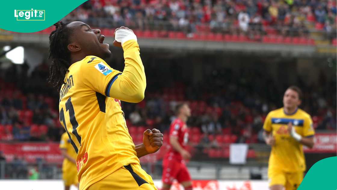 Ademola Lookman, Atalanta, AC Monza, U-Power Stadium, Monza, Italy, Serie A. Ademola Lookman, Atalanta, AC Monza, U-Power Stadium, Monza, Italy, Serie A.