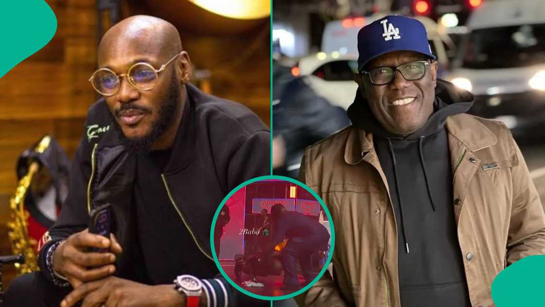 2Baba honours his former label boss Kenny Ogungbe at his 25th anniversary. 2Baba honours his former label boss Kenny Ogungbe at his 25th anniversary.