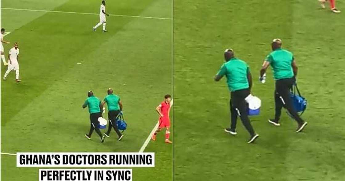 Ghanaian doctors jog into field in sync Ghanaian doctors jog into field in sync