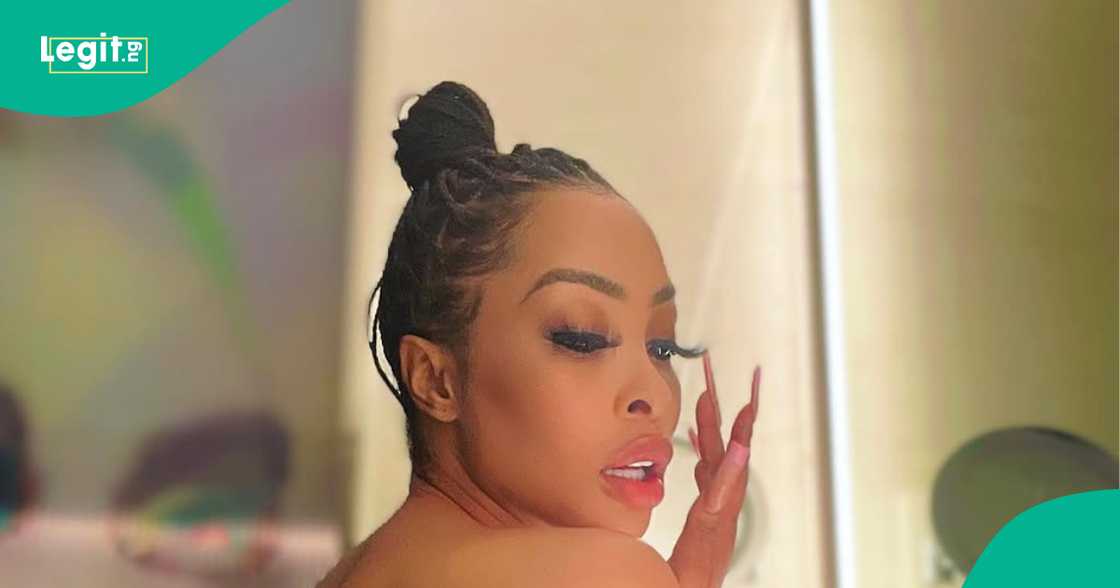 Khanyi Mbau's post-surgery look sparks concern online. Khanyi Mbau's post-surgery look sparks concern online.