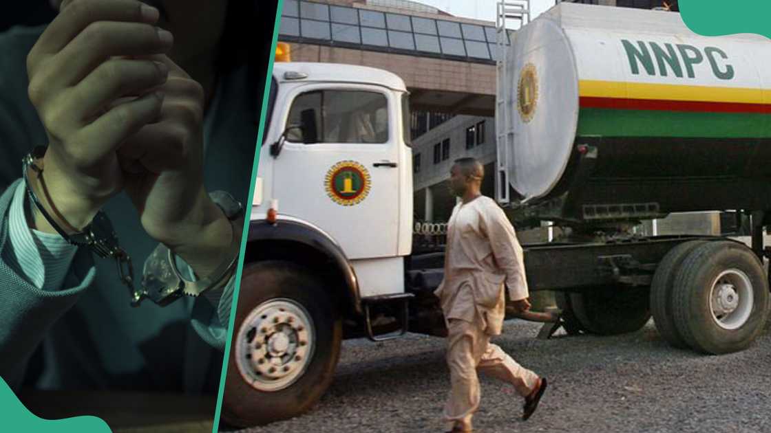 NNPC inscribed truck caught with stolen goods NNPC inscribed truck caught with stolen goods