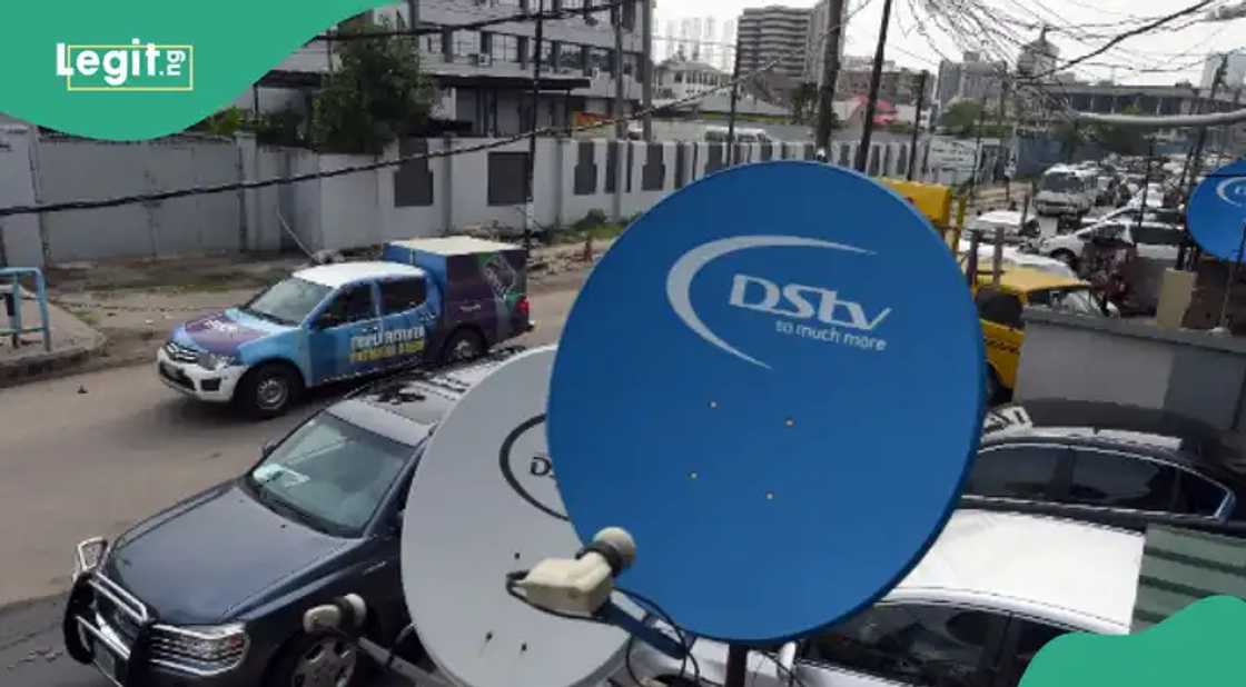 An already installed DStv dish on top of a building An already installed DStv dish on top of a building