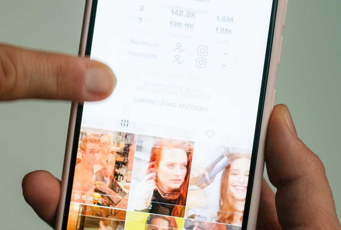 A person viewing content of a TikTok user A person viewing content of a TikTok user