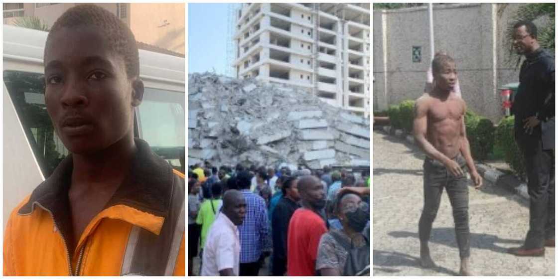 19-year-old survivor of Ikoyi building collapse shares escape story, says he was sleeping on the 4th floor