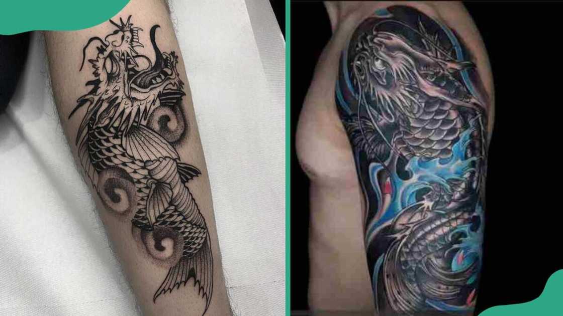 Dragon koi fish tattoo Dragon koi fish tattoo