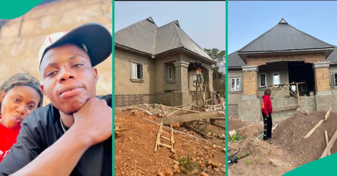 Bungalow building/using tiles in the house. Bungalow building/using tiles in the house.