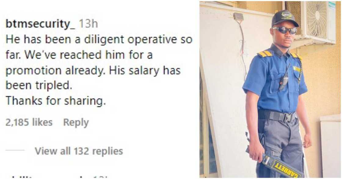 Company increases salary of viral security man, gives him promotion Company increases salary of viral security man, gives him promotion