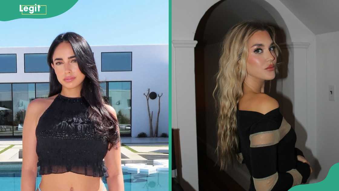 Maria Georgas in Palm Springs, California (L). Sydney Gordon in Newport, Rhode Island (R). Maria Georgas in Palm Springs, California (L). Sydney Gordon in Newport, Rhode Island (R).