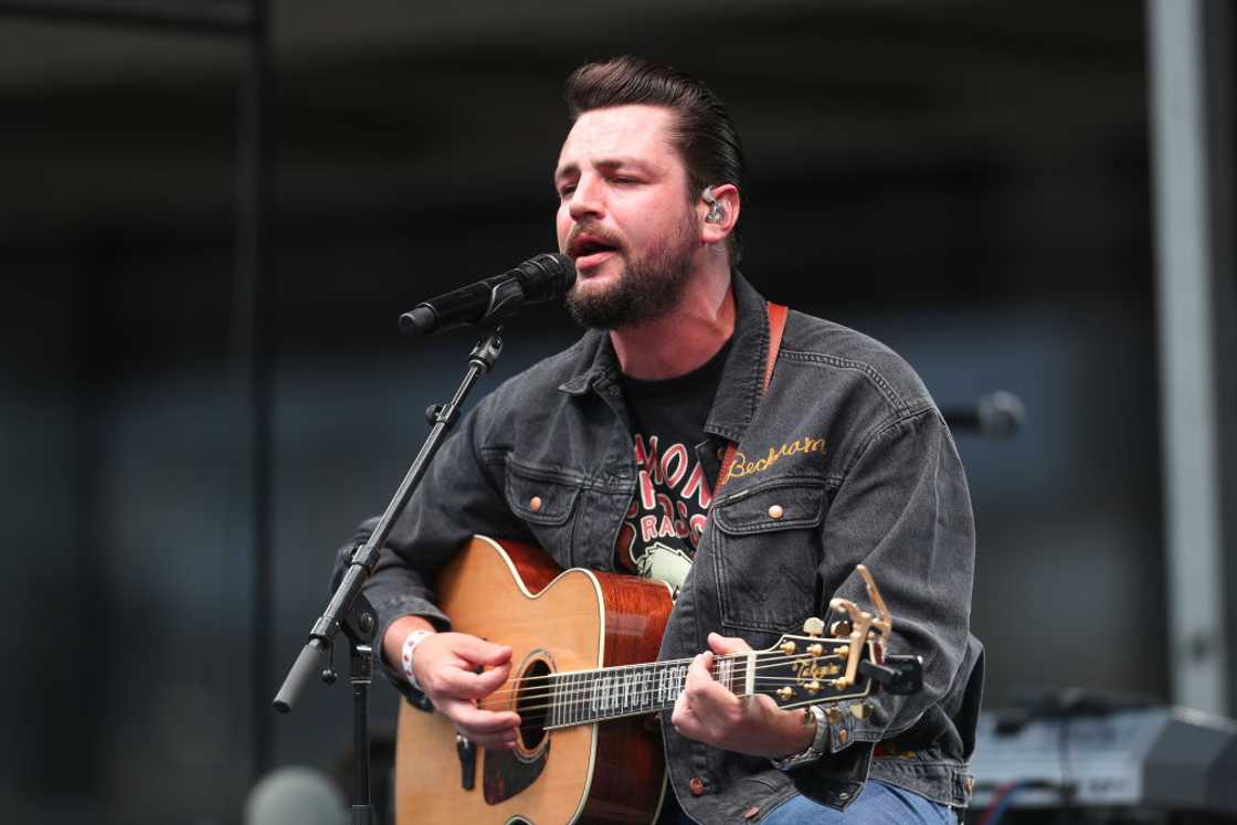 Chayce Beckham performs onstage during The ACM Country Kickoff at Tostitos Championship Plaza