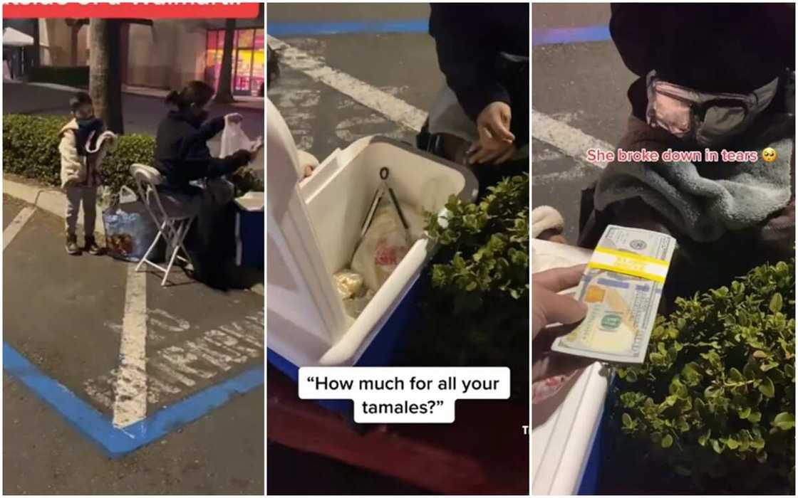 Food vendor gets cash gift from stranger Food vendor gets cash gift from stranger
