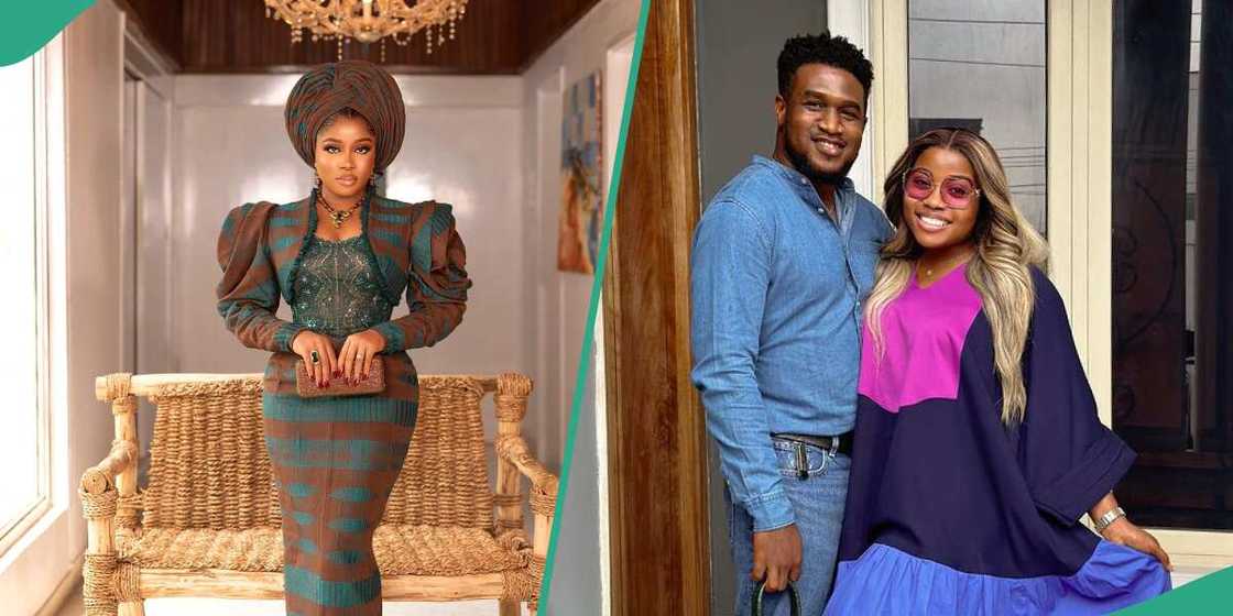 Veekee James and her husband rock classy outfits Veekee James and her husband rock classy outfits