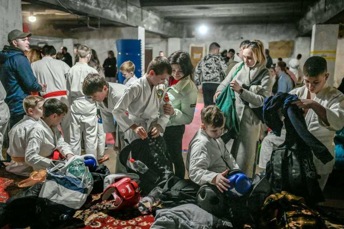 Hundreds of Ukrainians turn out at weekend events organised in basements and shelters Hundreds of Ukrainians turn out at weekend events organised in basements and shelters