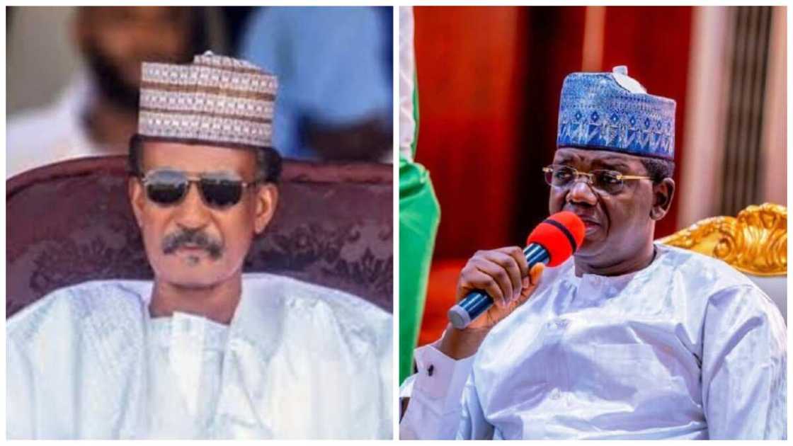 Governor Bello Matawalle, former Military Governor, Kaduna State, Col. Abubakar Dangiwa Umar (rtd), Zamfara State Governor Bello Matawalle, former Military Governor, Kaduna State, Col. Abubakar Dangiwa Umar (rtd), Zamfara State