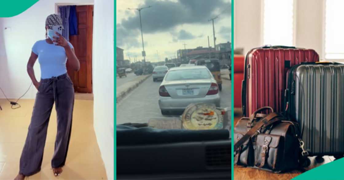 Lady reunites with her family after three years abroad. Lady reunites with her family after three years abroad.