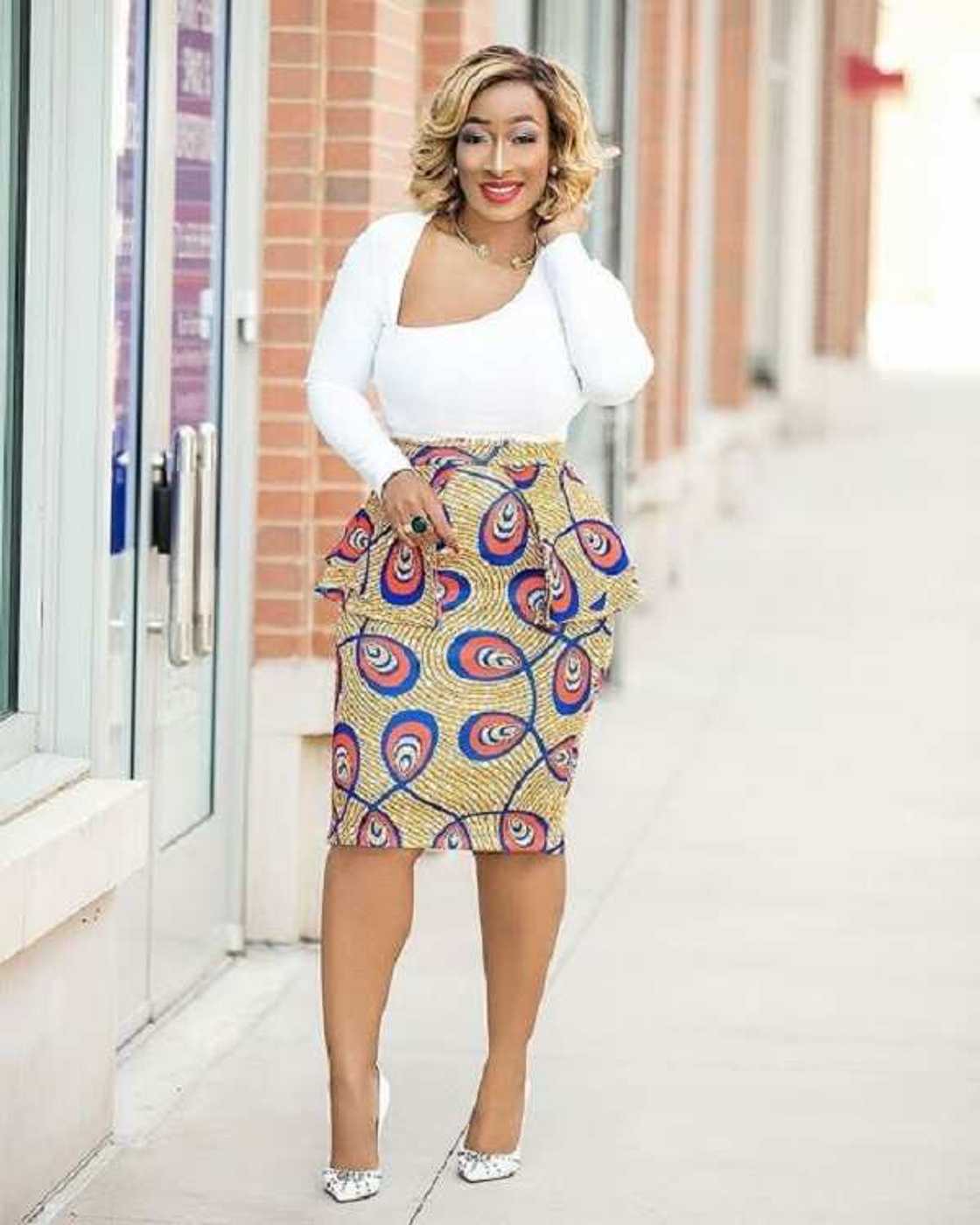 ankara peplum skirt