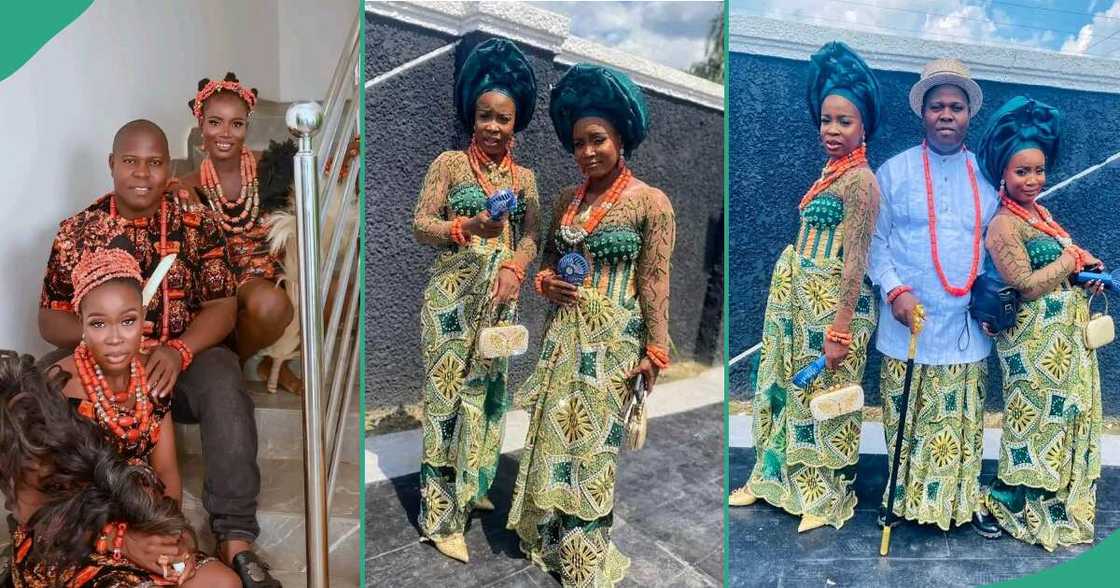 After 9 years together, Nigerian man finally marries 2 wives on same day, shares why After 9 years together, Nigerian man finally marries 2 wives on same day, shares why
