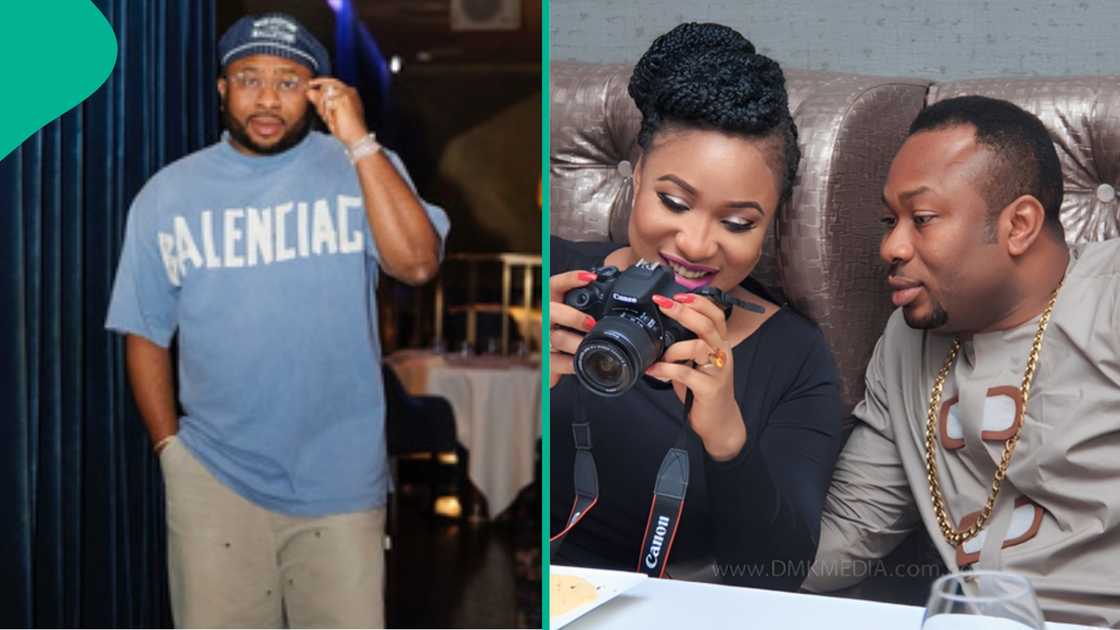 Twitter influencer warns Olakunle Churchill against going back to Tonto Dikeh amid rumours about his marriage. Twitter influencer warns Olakunle Churchill against going back to Tonto Dikeh amid rumours about his marriage.