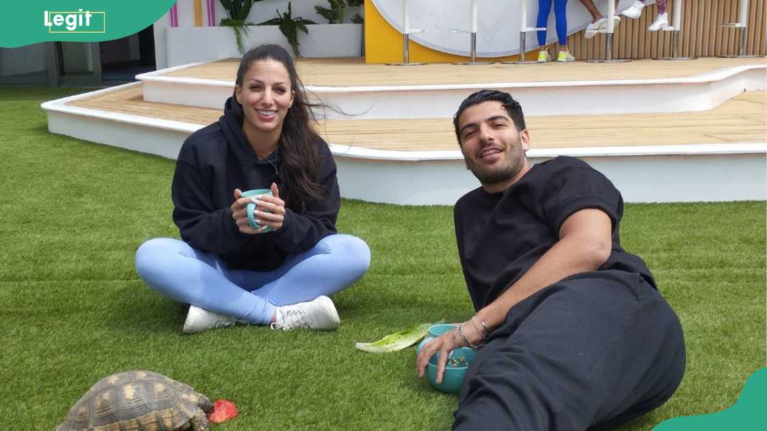 Two of Love Island Israel cast relaxing
