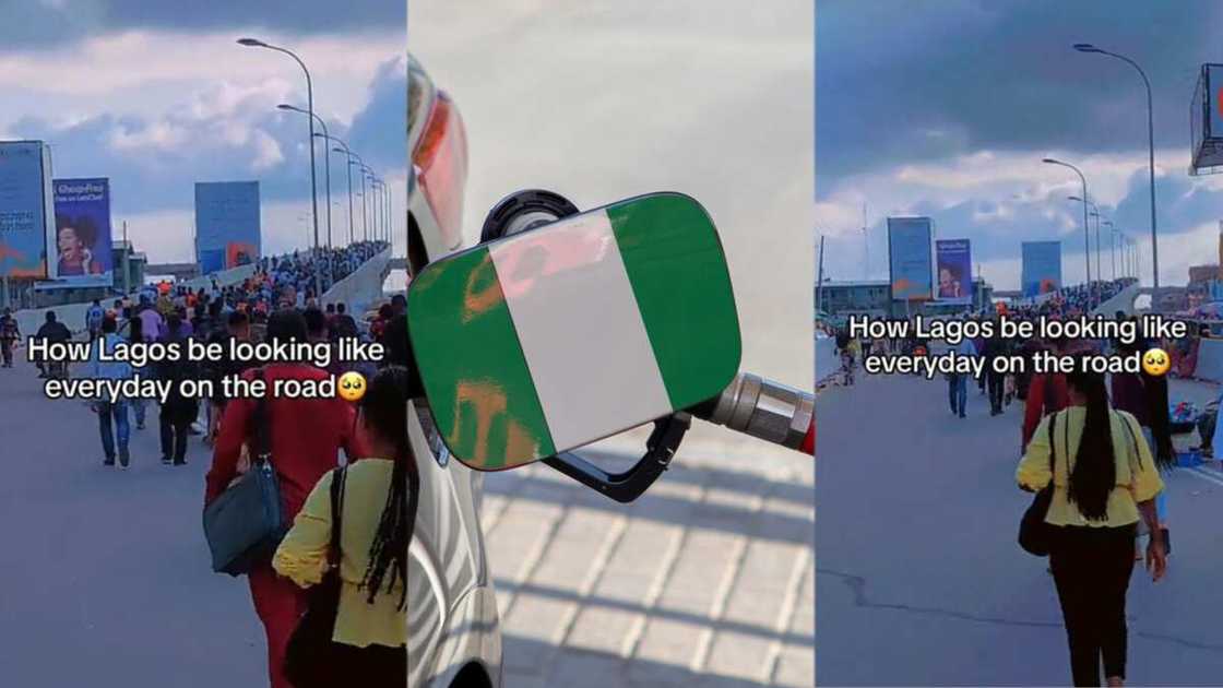 Photo of people trekking in Lagos Photo of people trekking in Lagos
