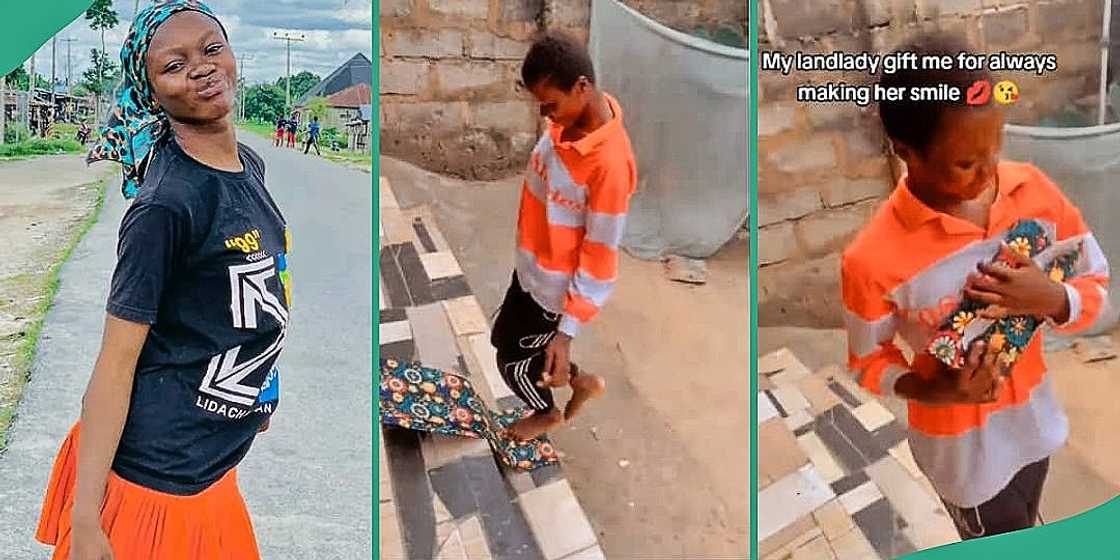 Female tenant gets wrapper from landlady Female tenant gets wrapper from landlady
