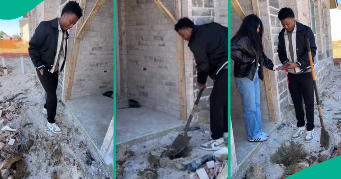 Reactions as couple buries Bible in front of their new house.