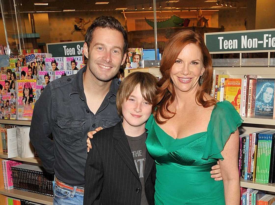 Actress Melissa Gilbert poses with her sons Sam Boxleitner and Michael Boxleitner Actress Melissa Gilbert poses with her sons Sam Boxleitner and Michael Boxleitner