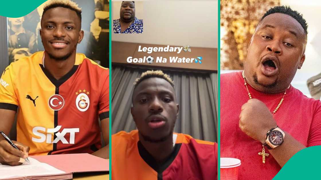 Cubana Chiefpriest congratulates Osimhen. Cubana Chiefpriest congratulates Osimhen.