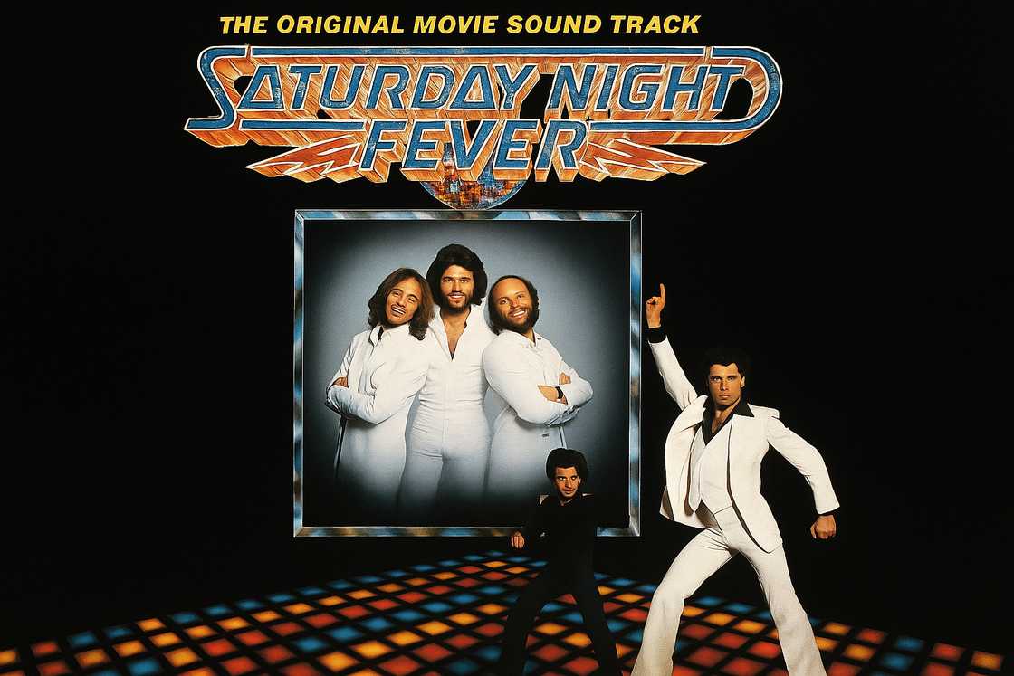 A cover photo of Saturday Night Fever album. A cover photo of Saturday Night Fever album.
