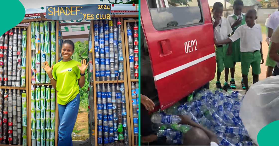 Video shows how Nigerian youths and students built restroom with 5,000 plastic bottles Video shows how Nigerian youths and students built restroom with 5,000 plastic bottles