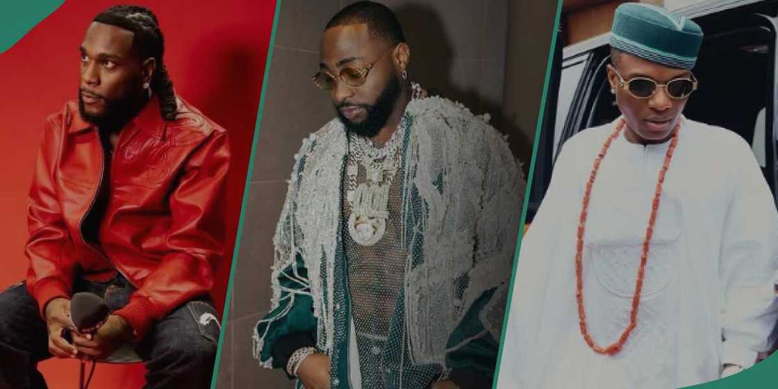 Burna Boy rates self above Wizkid and Davido. Burna Boy rates self above Wizkid and Davido.
