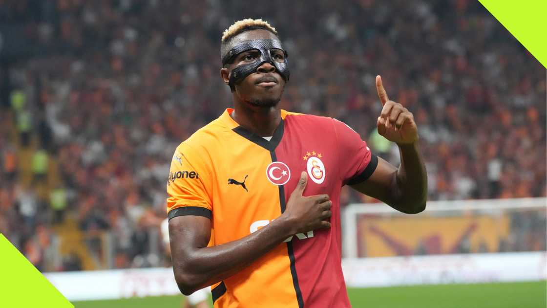 Victor Osimhen celebrates for Galatasaray